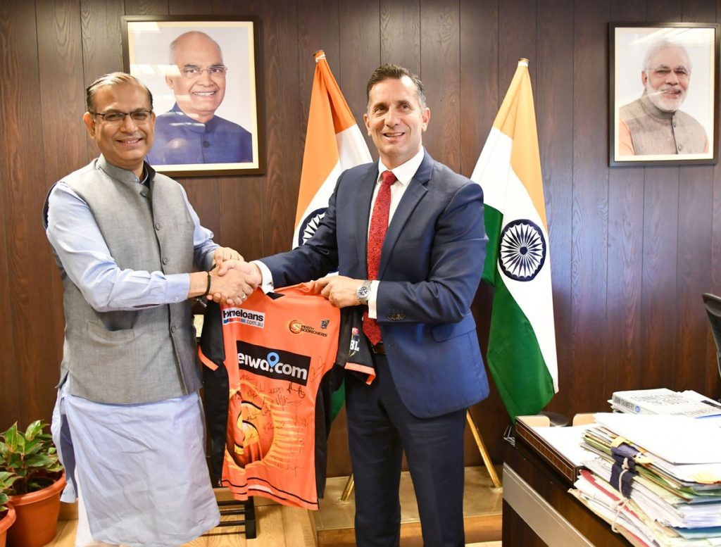 Jayant Sinha discusses possibility of direct flights to Perth with Western Australia Tourism Minister
