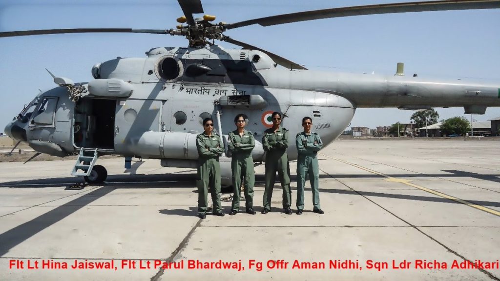 India’s first all-women crew flies Mi-17 chopper in battle training mission