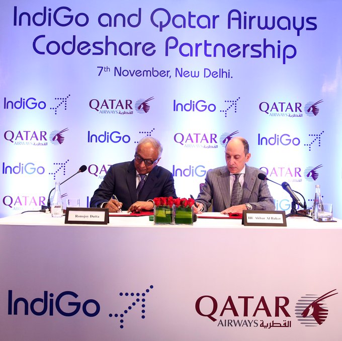 IndiGo inks codeshare pact with Qatar Airways for Delhi-Doha flights