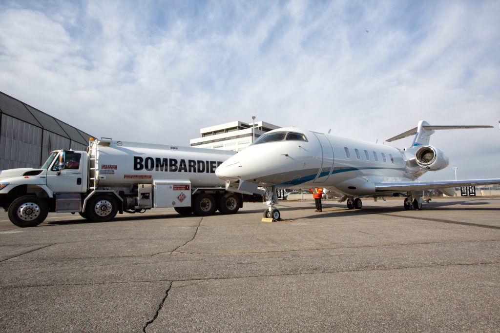 Bombardier delivers first customer Aircraft fueled with SAF to latitude 33 Aviation
