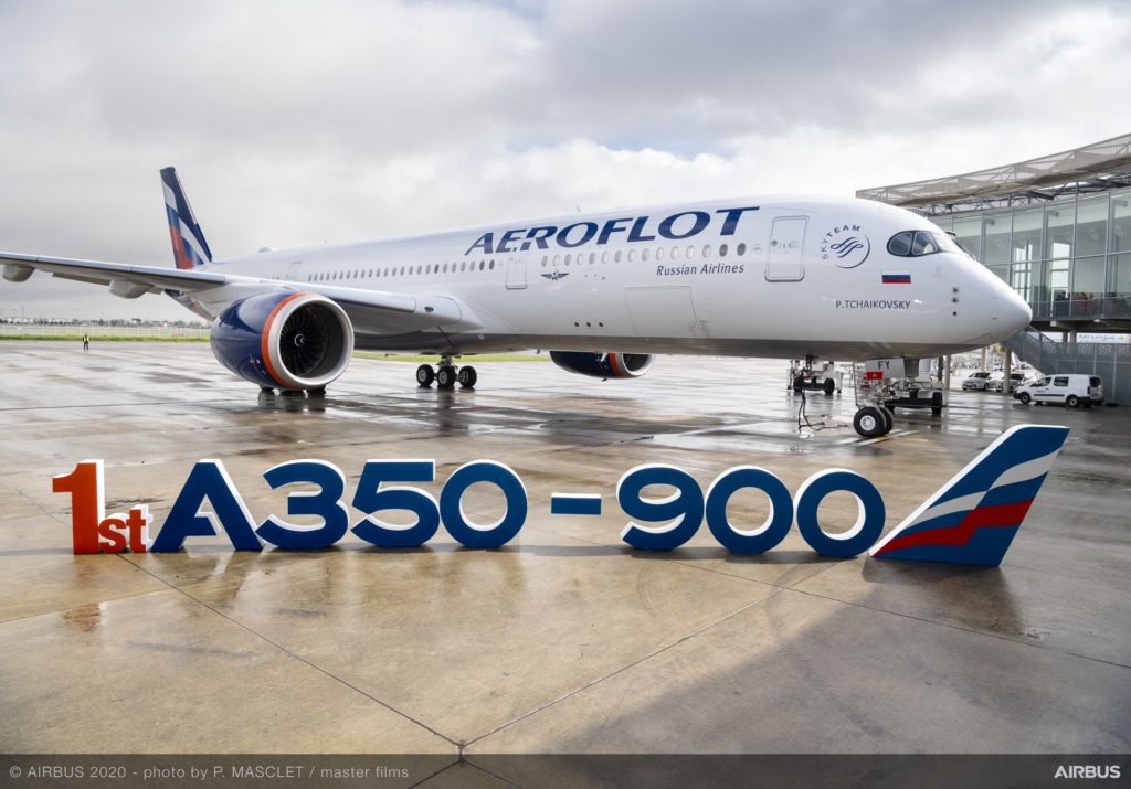 Aeroflot takes delivery of its first A350-900