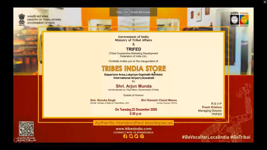 Arjun Munda e-launches new tribes India outlet at Guwahati international airport