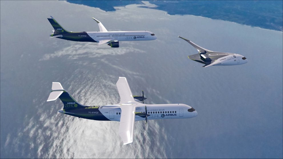 Airbus unveils three zero-emission concept aircraft known as ZEROe