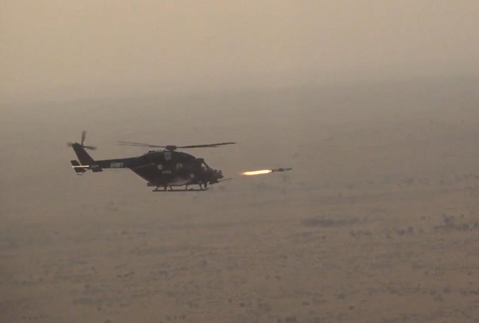 Anti-tank missiles Helina, Dhruvastra successfully tested and are ready for induction