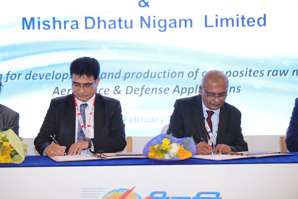 HAL signs MoU with MIDHANI for development and production of composites raw materials