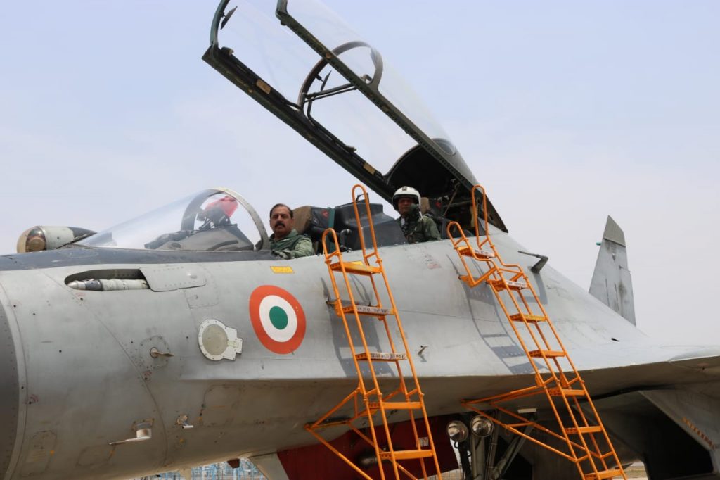 IAF chief flies Su-30MKI fighter jet to witness its ‘capability enhancement’