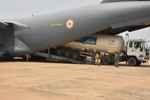 IAF airlifting oxygen containers, essential medicines and other medical equipment in fight against Covid-19 cases