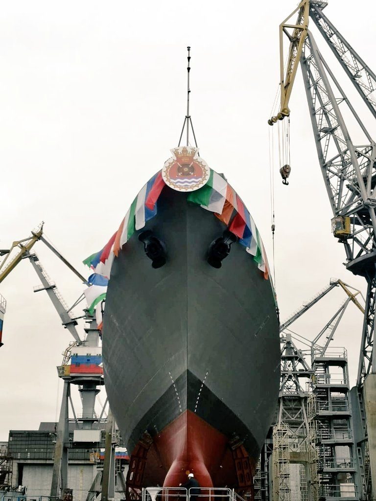 Indian Navy’s 7th P1135.6 class frigate launched at Kaliningrad in Russia