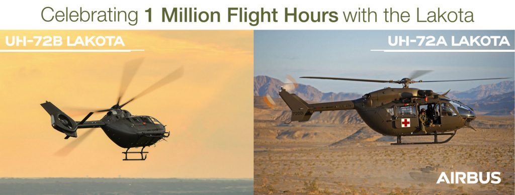 Airbus Helicopters UH-72 Lakota fleet surpasses one million flight hours